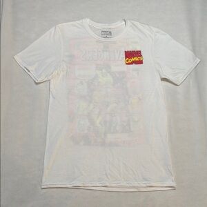 Marvel Comics White Tee with Vibrant Logo